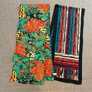 Vintage Colorful Patterned Scarves
